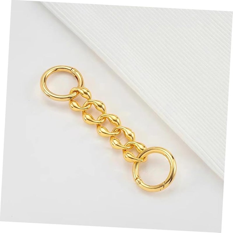 2Pcs Silver Metal Purse Strap Chain Extender Replacement For Handbags Crossbody Shoulder Bags - Image 4